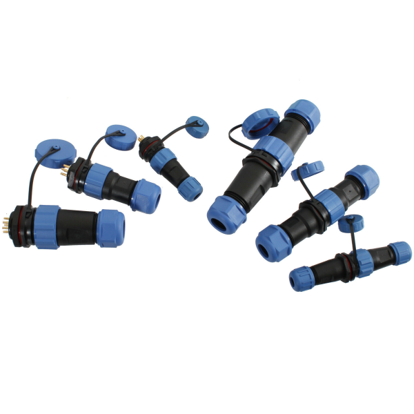 Einbaustecker Steckverbindung Borddurchführung Steckdose Wasserdicht Hochstrom Steckverbindung  6 Pin 13mm