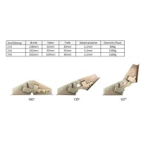 Paar Klappscharnier Rückenlehne Lehne Sofa Couch Schlafsofa Bett Schlafcouch 260mm