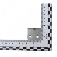 10x Edelstahl Winkelverbinder 32x32x38mm in 2 Oberflächenausführungen zum Auswählen