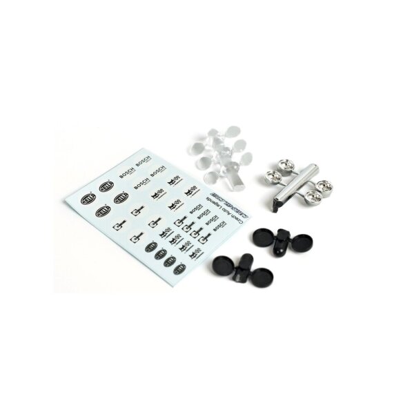 Zusatzscheinwerfer Durchmesser 4,5 mm Maßstab 1:43 Bausätze Lampentopf weiss Abdeckung weiss
