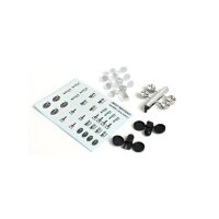 Zusatzscheinwerfer Durchmesser 4,5 mm Maßstab 1:43 Bausätze Lampentopf weiss Abdeckung weiss