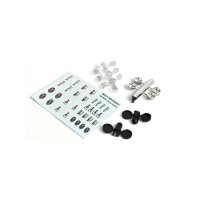 Zusatzscheinwerfer Durchmesser 4,5 mm Maßstab 1:43 Bausätze Lampentopf weiss Abdeckung weiss