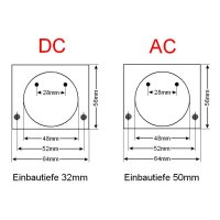 Voltmeter AC / DC Einbauinstrument Messinstrument Einbau analog Panel Meter