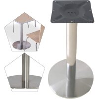Tischgestell Edelstahl Classic Single Rund 45cm Höhe 71cm