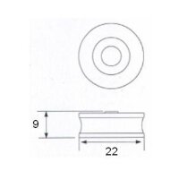 22mm Laufrolle Rollwagen Schiebetürbeschlag Schiebetür Rolle Duschtüre 31-13