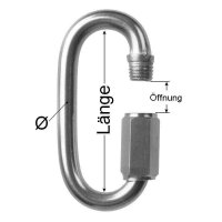 V4A Edelstahl Kettenverbinder Schraubverbinder Schotschäkel Kettenglied 4A