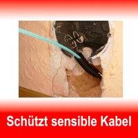 25 Meter Wellrohr geschlitzt Schutzrohr Leerrohr Ø Innen 9,00mm / Ø Aussen 12,0mm | Schwarz | UV Beständig | Bis -40 bis 105°C | schwer Entflammbar | verschiedene Größen u. Längen