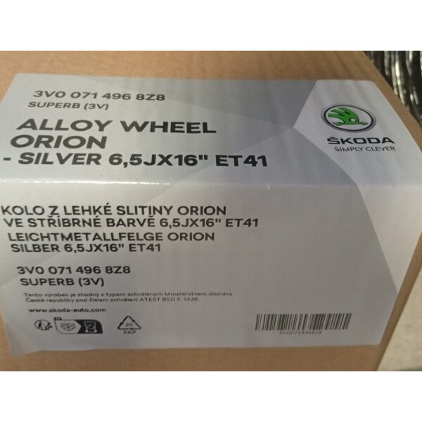 Skoda Kodiaq Alufelge Triton silber 7x18 (NS) 2017-2024 5650714988BZ8
