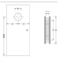 Bullauge 40cm Rundfenster Aluminium schwarz Glas klar für Türen Türfenster