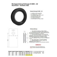 Bullauge 40cm Rundfenster Aluminium schwarz Glas klar für Türen Türfenster