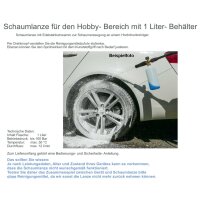 Schaumlanze Schaumkanone Düse Injektor kompatibel Black & Decker, BARICUS, Bosch AQT