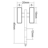 20mm Rollwagen Schiebetür Schiebetürbeschlag Rollen Türe Holztüre Vorhang