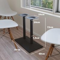 Tischgestell schwarz Einzelfuß oder Doppelfuß 72 cm / 110 cm Gastronomie NEU