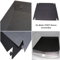 Kofferraumwanne Teppich 110 x 100 cm schwarz 3mm dick