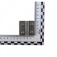 2x Edelstahl Glastür Vitrine Scharnier Türbeschlag Türband Glasvitrine Glas