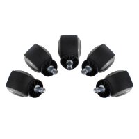5x Bürostuhlrollen 200kg 11mm Stift Ø50mm Rollen Hartbodenrollen Stuhlrollen