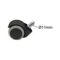 5x Bürostuhlrollen 200kg 11mm Stift Ø50mm Rollen Hartbodenrollen Stuhlrollen