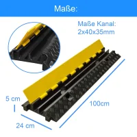 2-Kanal Kabelbrücke Schlauchbrücke 1 Meter Stecksystem