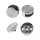 4x Spiegelhalter Ø27x14mm Glashalter 4-6mm in 2 Oberflächen auswählbar Edelstahl-Optik oder Chrom