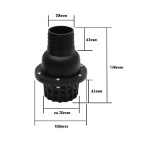 Ansaugfilter mit Rückschlagventil Wasserpumpe Filter Schmutzwasser Agrar Pumpe 2,0“ (50mm)