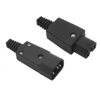 Warmgerätestecker Gerätekupplung 230V10A Stecker C14 Kupplung C13 Netzstecker Stecker C14