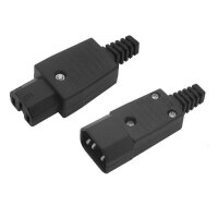 Warmgerätestecker Gerätekupplung 230V10A Stecker C14 Kupplung C13 Netzstecker Stecker C14
