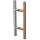 Türgriff Sauna Stoßgriffe Griffstange Holztür Kombi Holz Edelstahl Eiche 50cm