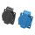 Einbausteckdose Blau Schwarz IP44 Schuko 230/250V 16A Steckdose Anbausteckdose Schwarz
