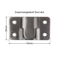 Edelstahl Möbelverbinder Bettverbinder Couchverbinder Metallverbinder verbinder 53 mm