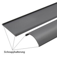 1m Fußboden Kunststoff Kabelkanal selbstklebend Kabelleiste Kabelbrücke Kabel klein Weiß