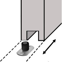 Ø19mm Holzschiebetür Bodenführung Kugellager Schiebetür Schiebetürbeschlag 32-20 11mm