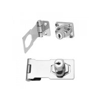 Abschließbare Chrom Überfalle Riegel Türriegel Türbeschlag Vorhängeschloss 3 Zoll / 80mm