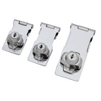 Abschließbare Chrom Überfalle Riegel Türriegel Türbeschlag Vorhängeschloss 3 Zoll / 80mm
