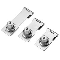 Abschließbare Chrom Überfalle Riegel Türriegel Türbeschlag Vorhängeschloss 3 Zoll / 80mm