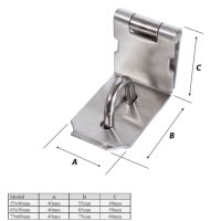 Edelstahl Überfalle 90° Grad Winkel Vorhängeschloss Türbeschlag Keller Schloss 75x60mm