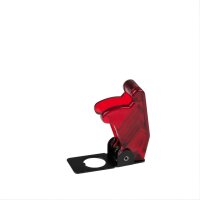 Produktbild von LED-Kippschalter Beleuchtet Mit Schutzkappe – Blau, Ein/Aus, 12V/20A, Für KFZ, Boot, Auto, Rundlochmontage