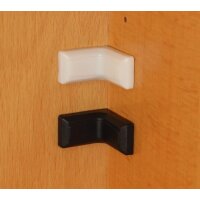 10x Stuhlwinkel 30x30x18mm mit Kunststoff Abdeckung Möbel Winkel Flachwinkel schwarz