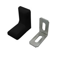 10x Stuhlwinkel 30x30x18mm mit Kunststoff Abdeckung Möbel Winkel Flachwinkel schwarz