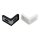 10x Stuhlwinkel 30x30x18mm mit Kunststoff Abdeckung Möbel Winkel Flachwinkel schwarz