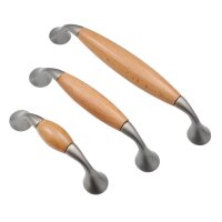 Holzgriffe Holzknopf Holz Möbelgriff Knopf Schubladengriff Möbelgriffe Natur 128mm