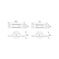 Laufrolle Nylon Rollwagen Schiebetürbeschlag Holz Schiebetür Rolle 28-12 B