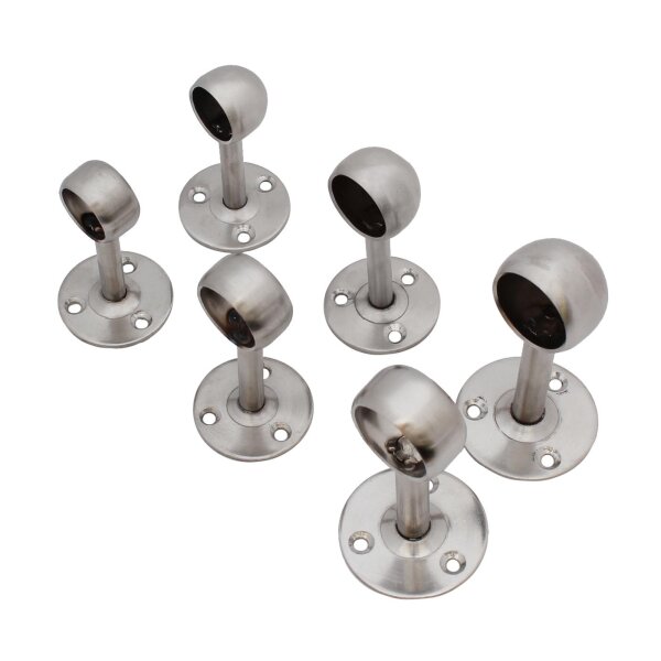 Edelstahl Wandhalter Gardinenstange Vorhangstange Vorhang Kleiderständer 3-09 22mm Mittelstück (1x)