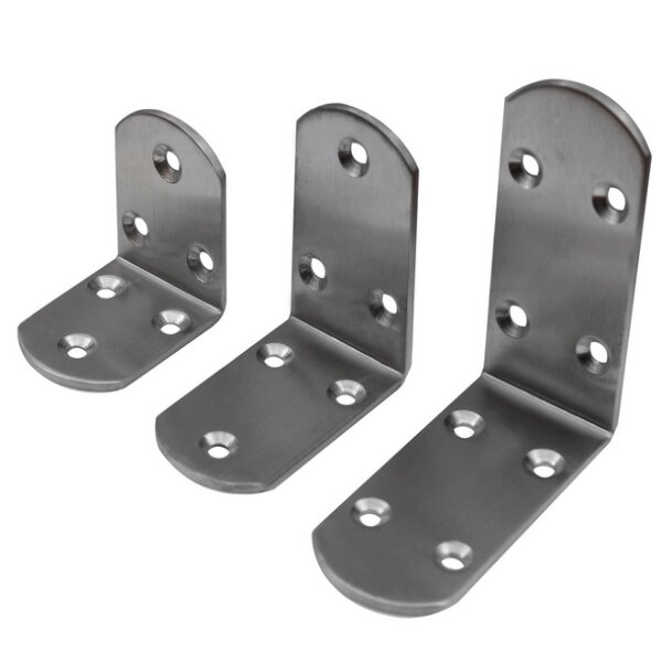 Edelstahl Winkelverbinder Lochwinkel Verbinder Holzverbinder Regalhalter Halter 85x85x38mm