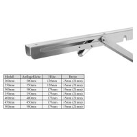 Edelstahl Schwerlast 120kg Regalhalter Regalträger klappbar Regalwinkel Halter