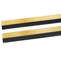 Türbodendichtung aus Aluminium mit  Bürstendichtung Ohne Klebeband Farbe Gold