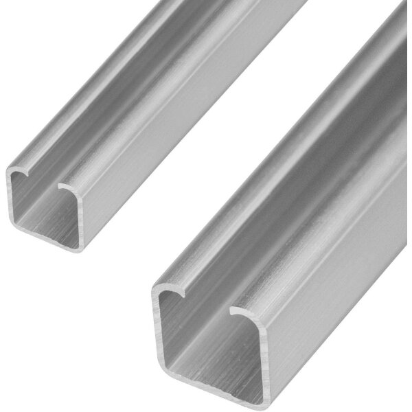 Schiebetür Laufschiene C- Profil 20 & 25mm Länge 2m in 2 Grössen und 2 Stärken wählbar
