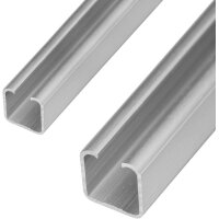 Schiebetür Laufschiene C- Profil 20 & 25mm Länge 2m in 2 Grössen und 2 Stärken wählbar