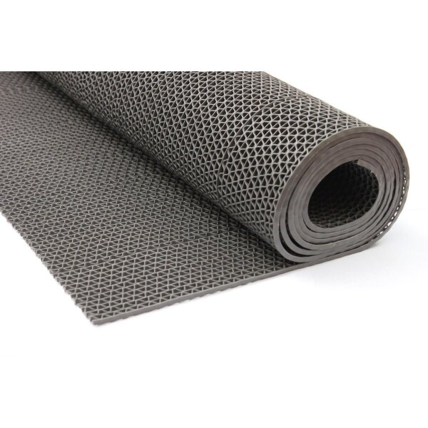 Bodenmatte Grau Meterware 90 oder 120 cm zum auswählen Saunaläufer Duschmatte Antirutschmatte 120cm