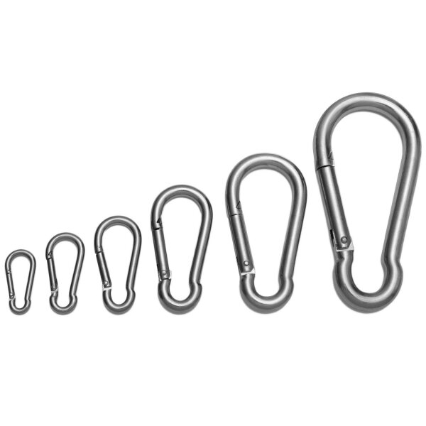 Karabinerhaken Karabiner Rostfrei Tauchsport Drahtseil 4A 2A V2A V4A Edelstahl 40x4mm